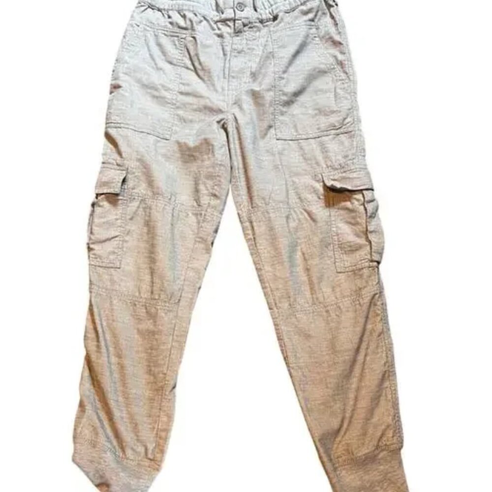 Sundance Pale Gray Cotton Fine Corduroy Cargo Jogger Pants